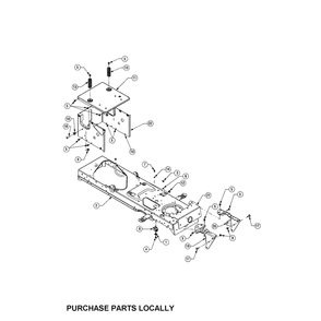 Frame Diagram and Parts List for SERIES1500  Cub Cadet Lawn Tractor